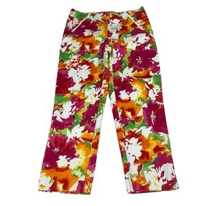 Cache (30x24) Floral Tropical Crop Cropped Pants - Women’s 6